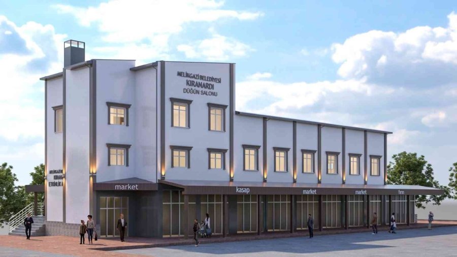 Melikgazi Belediyesi, Kıranardı’ndaki Eski Düğün Salonunu Yeniliyor