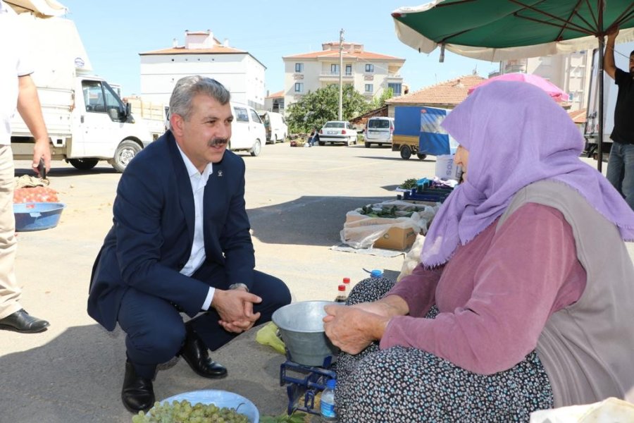 Başkan Altınsoy Semt Pazarında Esnaf Ve Vatandaşlarla Buluştu