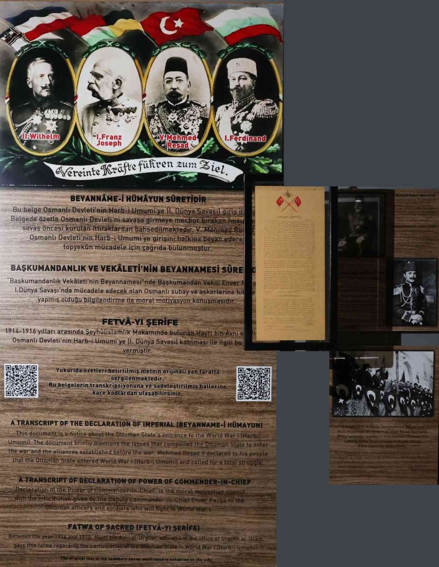 1914 Yılına Ait Tarihi Belge, Milli Mücadele Müzesi’nde Sergilenmeye Başlandı