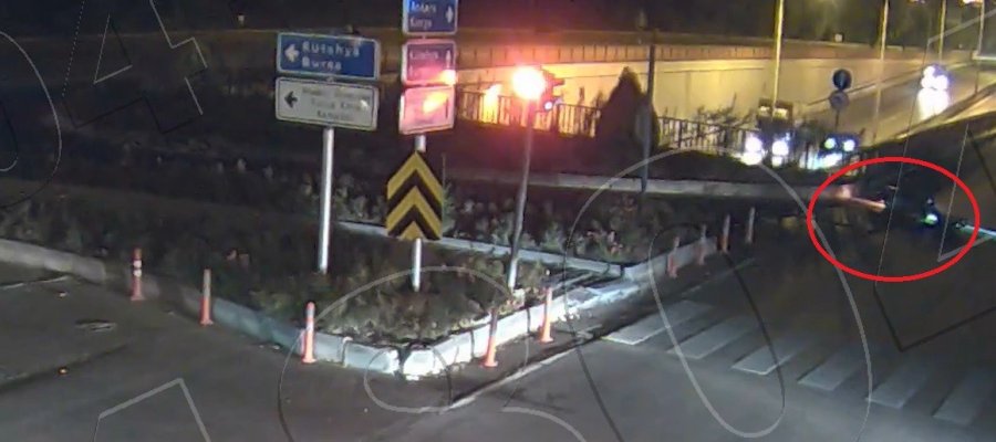 Motosikletin Devrilme Anı Kgys Kamerasında
