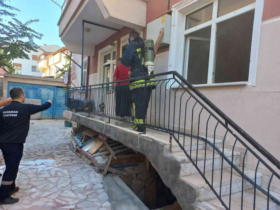 Karaman’da Evin Çocuk Odasında Çıkan Yangın Korkuttu