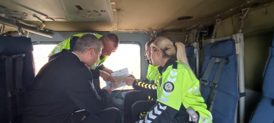 Jandarmadan Helikopterli Trafik Denetimi