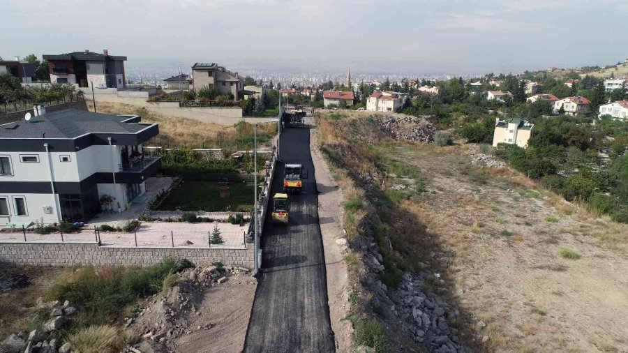 Talas’ta Asfaltta Sonbahar Bereketi