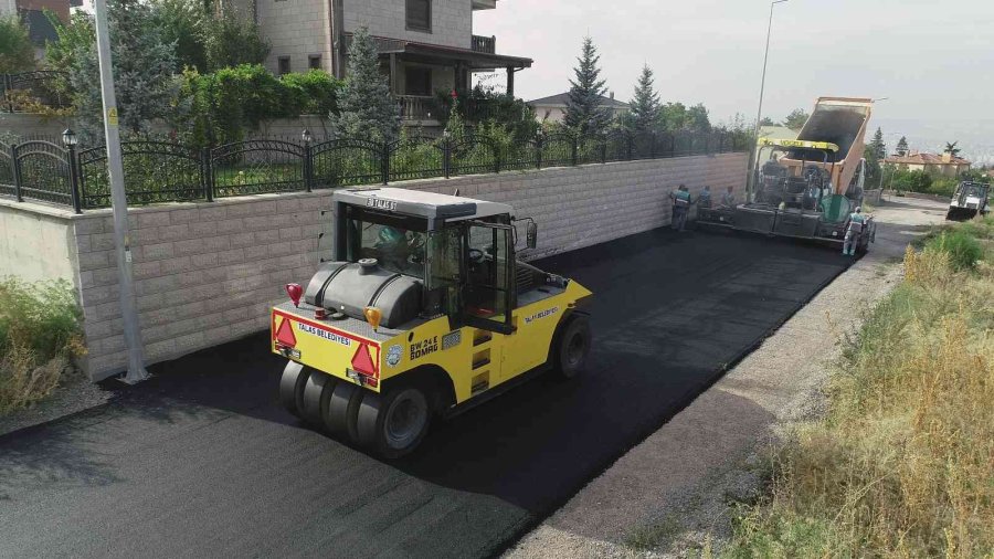 Talas’ta Asfaltta Sonbahar Bereketi