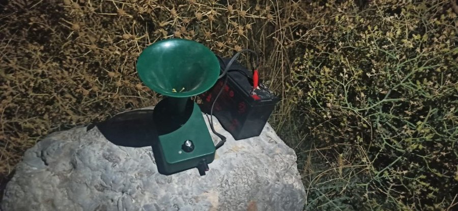 Aksaray Jandarması Kaçak Avcıların Akülü Ses Tuzağını Bozdu