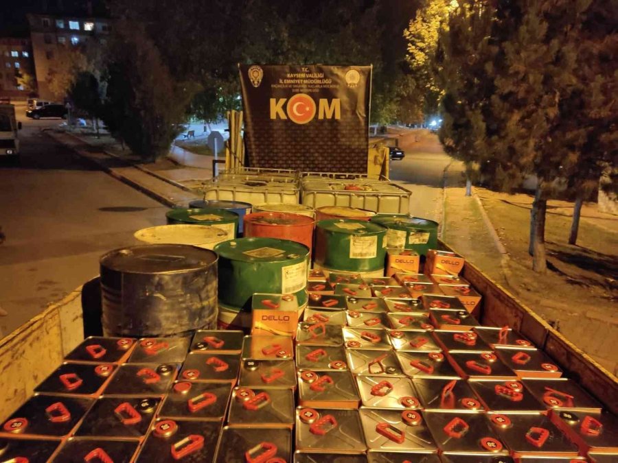 Kayseri’de Eş Zamanlı Karışımlı Akaryakıt Operasyonu: 11 Ton Ele Geçirildi