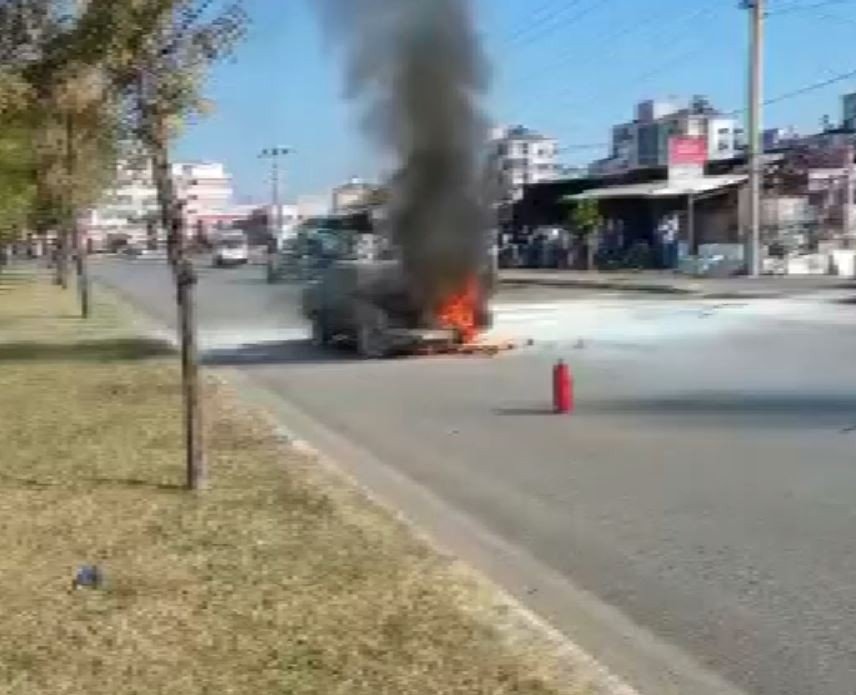 Yeni Sahibine Götürdüğü Otomobil Seyir Halindeyken Alev Topuna Döndü