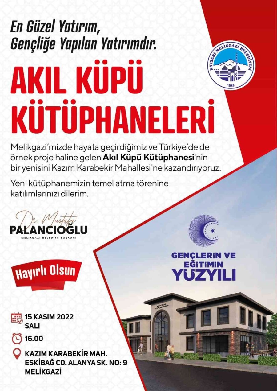 Kazım Karabekir Mahallesi’nde Bir Kütüphanenin Daha Temeli Atılıyor
