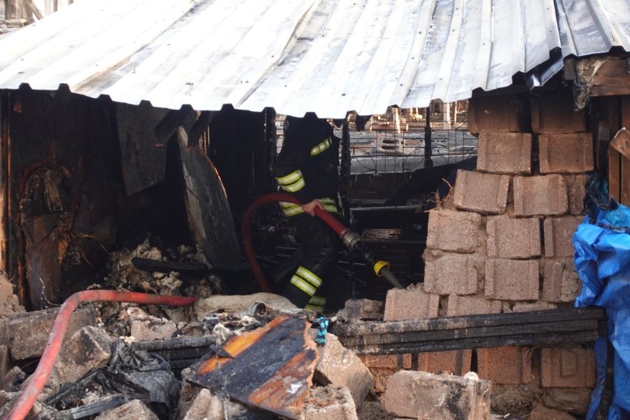 Sahibinin İçinde Kaynak Yaptığı Müştemilat Yandı