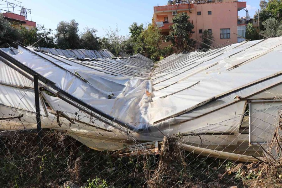 Alanya’da Dolu Yağışı Seralarda Hasara Yol Açtı