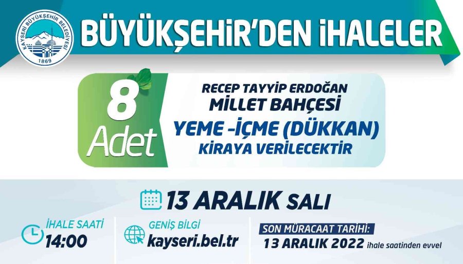 Büyükşehir’den İhaleler
