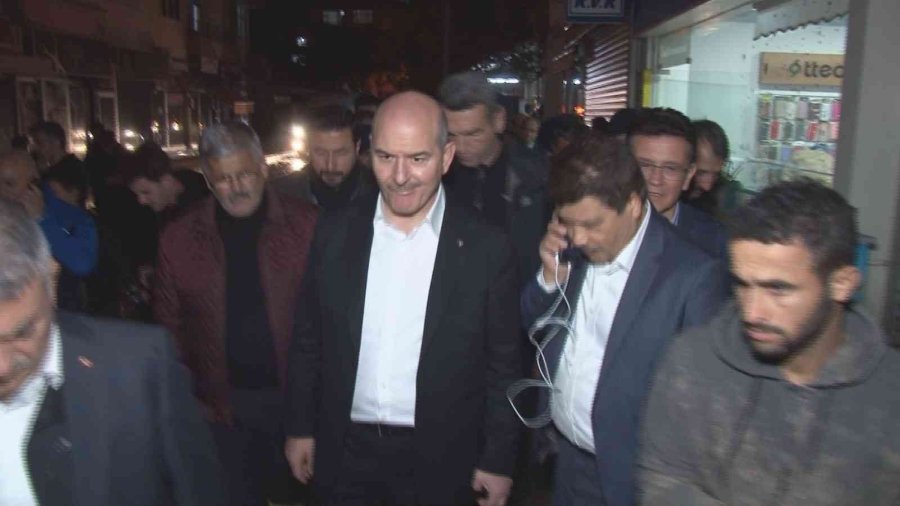 Bakan Soylu’dan Sel Mağduru Esnaflara Ziyaret