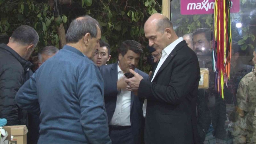 Bakan Soylu’dan Sel Mağduru Esnaflara Ziyaret