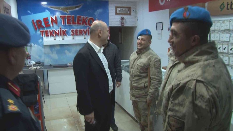 Bakan Soylu’dan Sel Mağduru Esnaflara Ziyaret