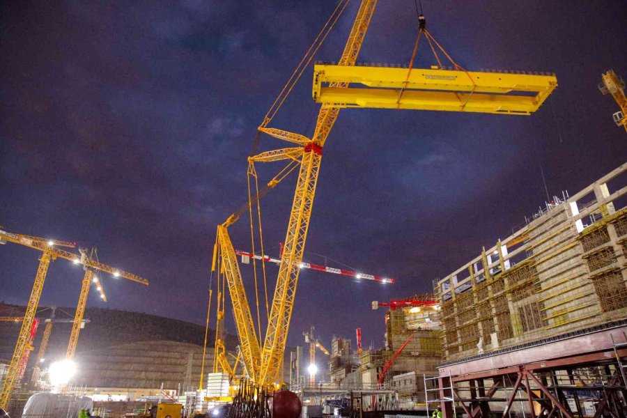 Akkuyu Ngs’nin 1’inci Ünitesine Ait Türbin Binasında İlk Köprülü Vincin Montajına Başlandı
