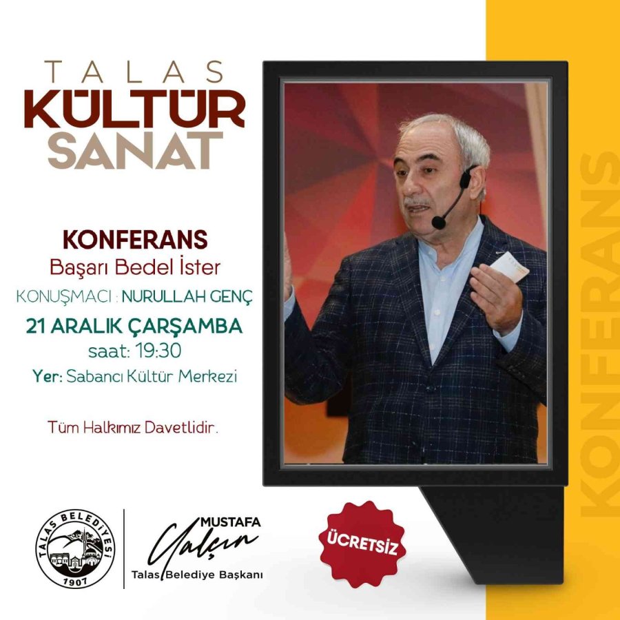 Talas Bu Hafta Da Kültür Sanat Dolu