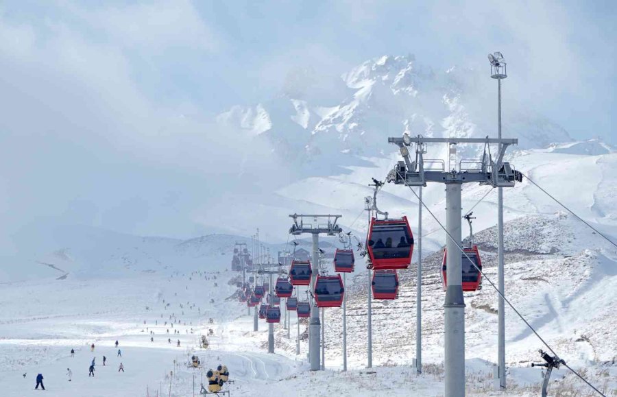 Sezonu Açan Erciyes’te Hafta Sonu Yoğunluğu