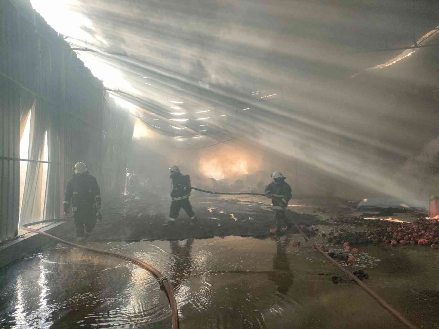 Antalya’da Paketleme Tesisinde Yangın Paniği