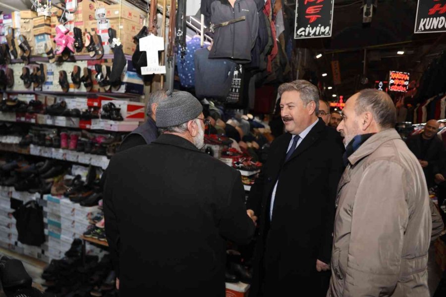 Başkan Palancıoğlu, Kapalı Çarşı Esnafını Ziyaret Etti