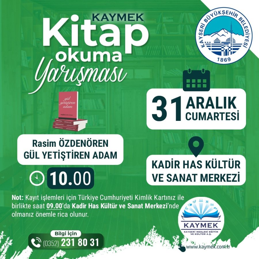 Büyükşehir’den Kitap Okuma Yarışması