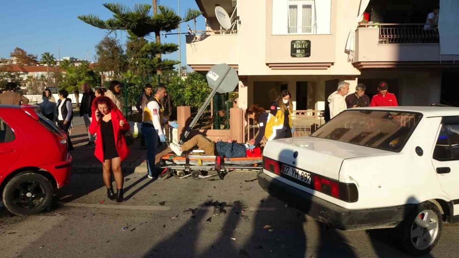 ’dur’ Levhasına Uymayan Otomobil Ortalığı Savaş Alanına Çevirdi:1 Yaralı