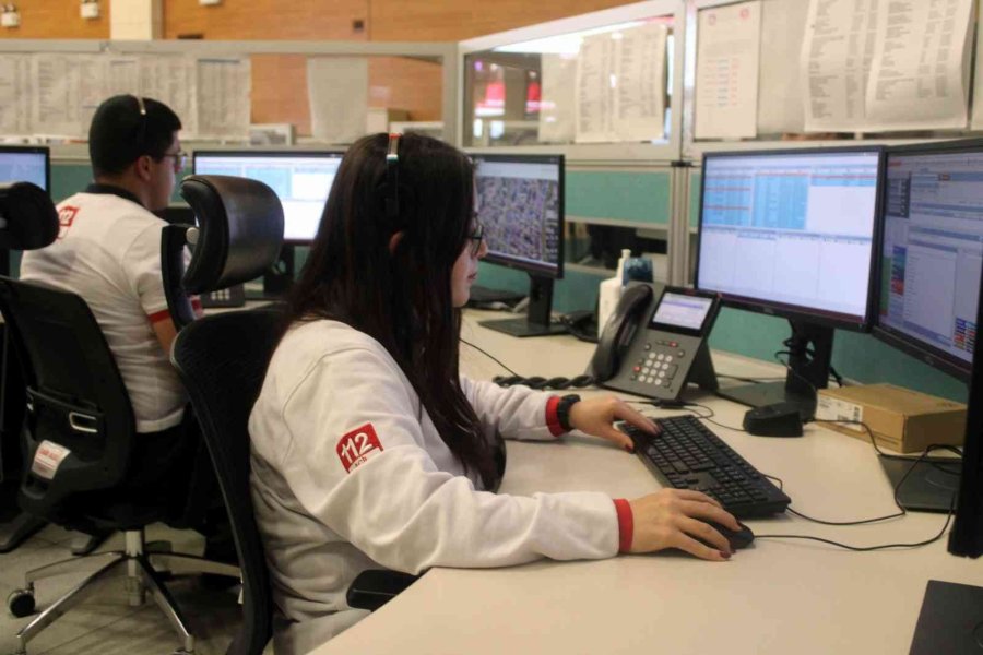 Kayseri 112 Acil Çağrı Merkezi 1 Milyon 650 Bin Çağrı Karşıladı