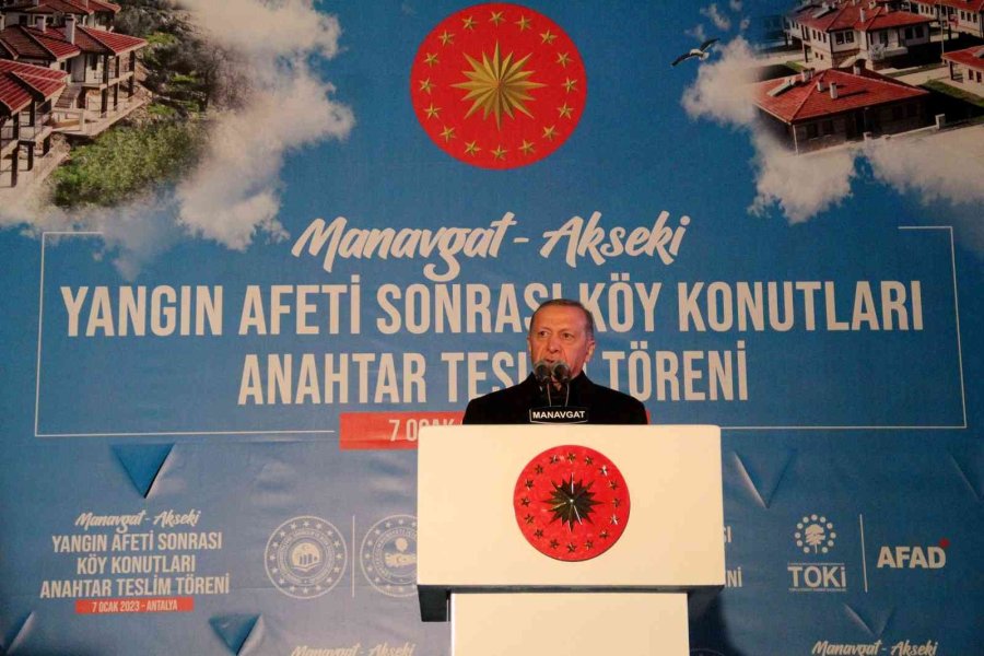 Cumhurbaşkanı Erdoğan’dan Manavgat’ta Yapılan Konutların Hak Sahiplerine Müjde