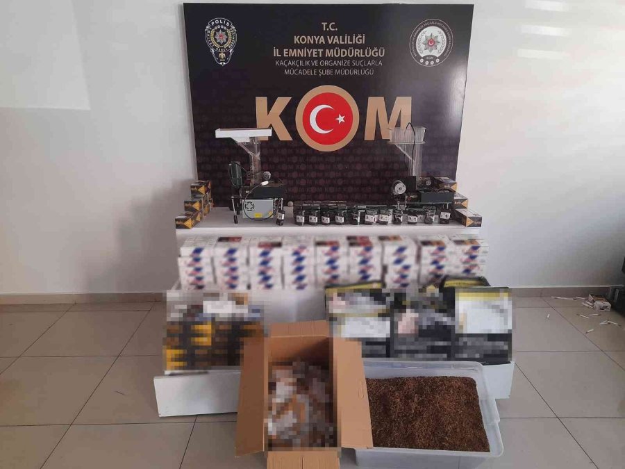 Konya’da Kaçak Sigara Operasyonu: 5 Gözaltı