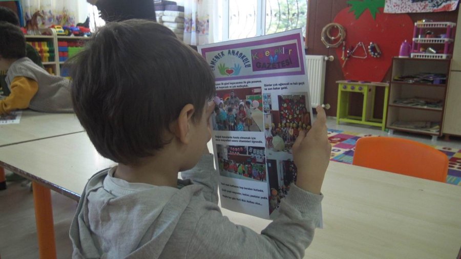 Gazetecilik Mesleği Tanıtılan Anaokulu Öğrencileri Kendi Haberlerini Kendileri Yaptı