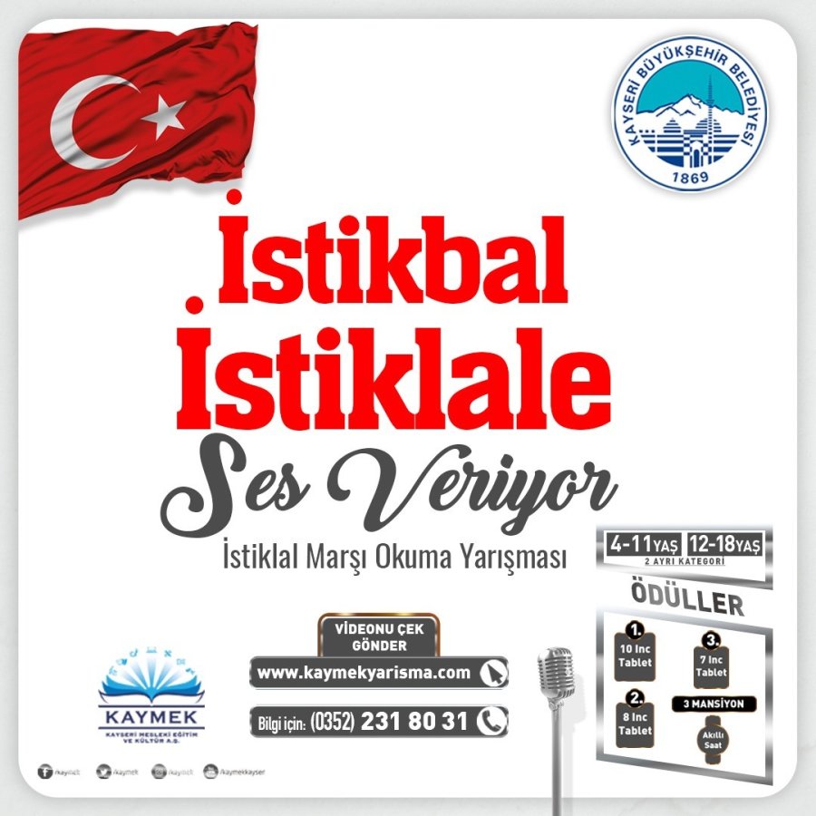 Büyükşehir Kaymek’ten İstiklal Marşı Okuma Yarışması