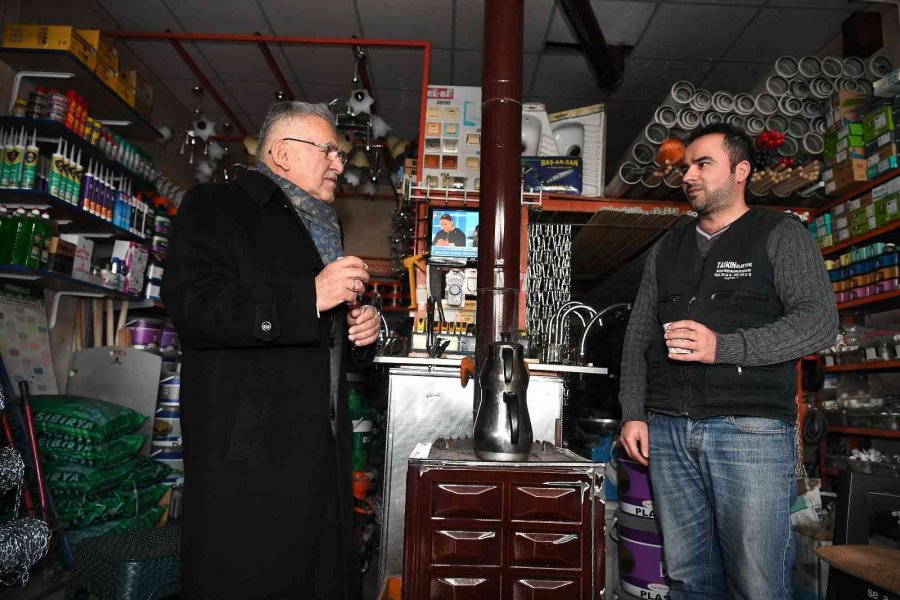 Başkan Büyükkılıç’tan Mithatpaşa Ve Yeşil Mahallede Esnaf Ziyareti