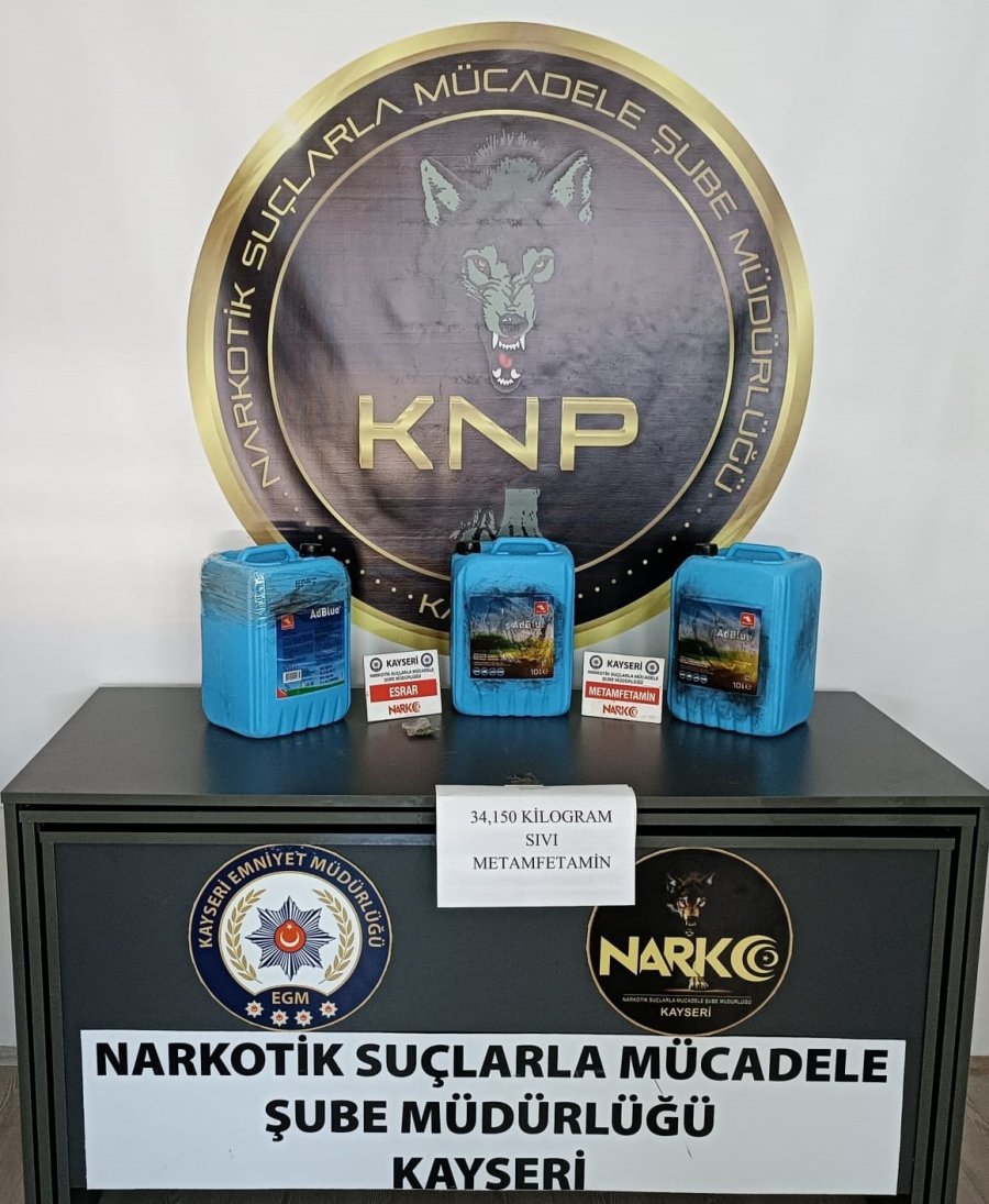 Kayseri’de Yaklaşık 10 Milyon Tl Değerinde Sıvı Uyuşturucu Ele Geçirildi
