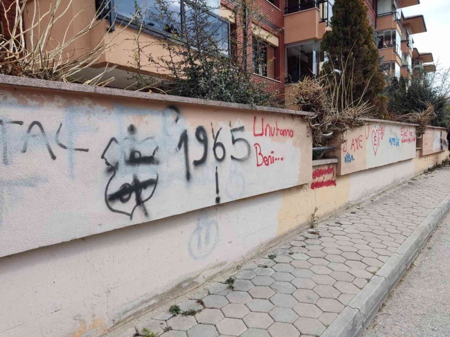 Site Duvarları Adeta Resim Tahtasına Döndü