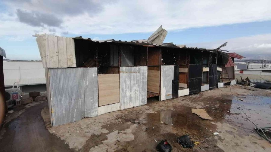 Güvercin Kafeslerini Vuran Fırtınanın Hasarı Sabah Ortaya Çıktı