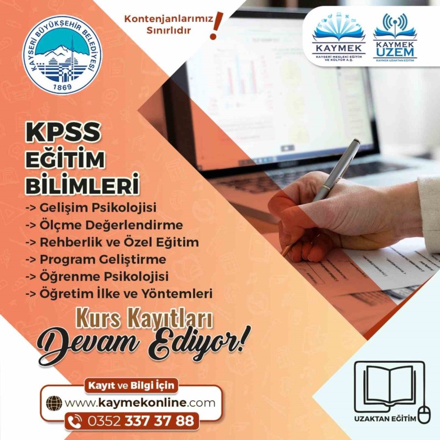 Kaymek Uzem’im Kurs Kayıtları Devam Ediyor