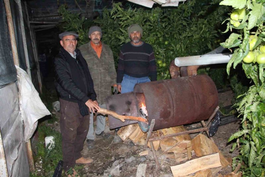 Türkiye ‘buz’ Kesti, Antalyalı Çiftçi Don Nöbetine Başladı