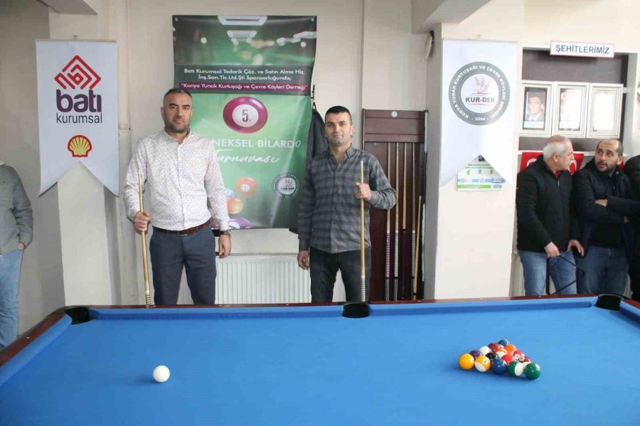Konya Yunak Kurtuşağı Derneği’nde Bilardo Heyecanı