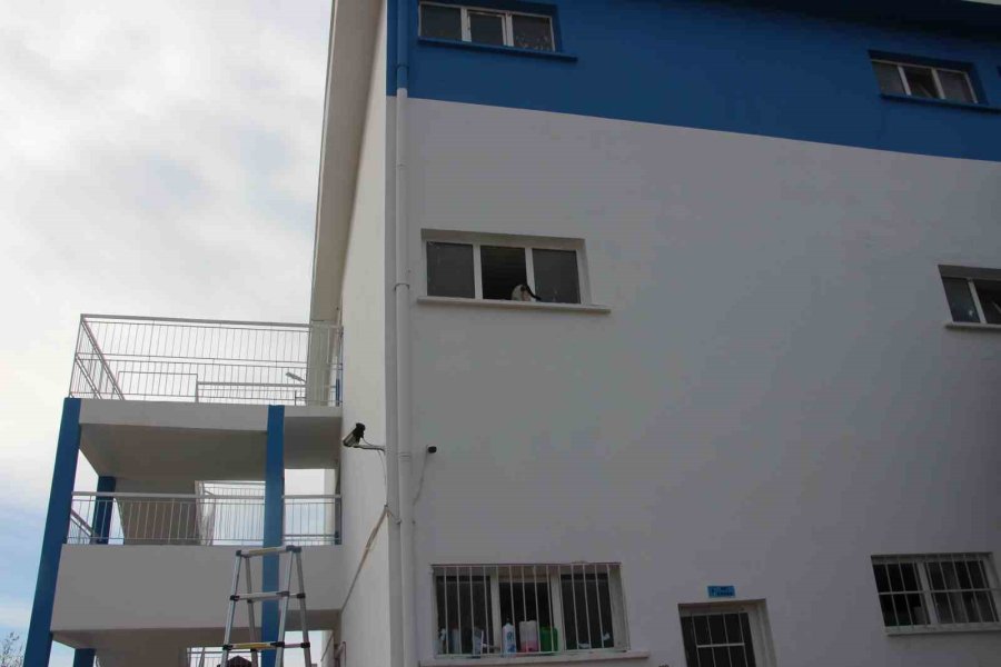 Okulun Kedisi Okulda Mahsur Kalıp Pencereye Çıktı, Ekipler Alarma Geçti