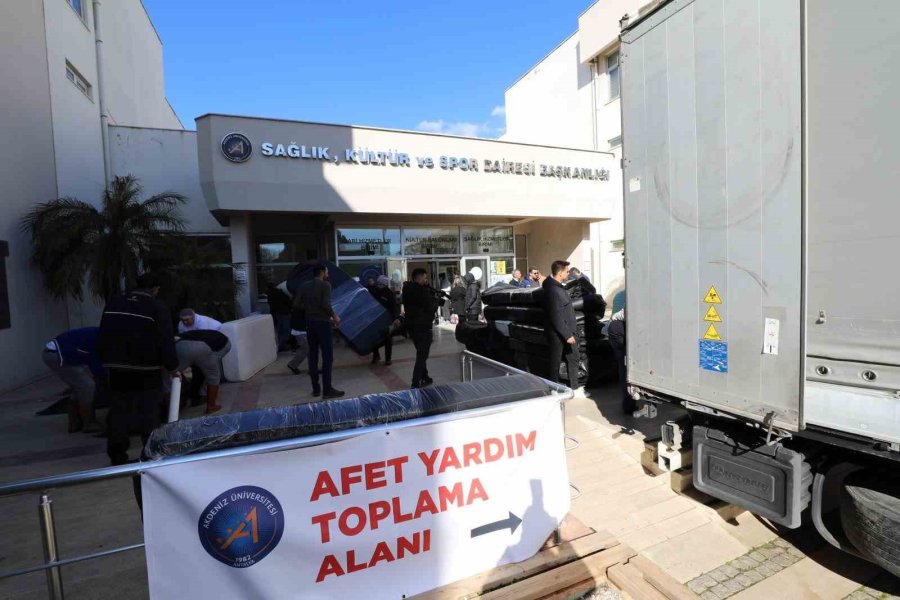 Akdeniz Üniversitesi’nden Deprem Bölgesine Yardım Tırı