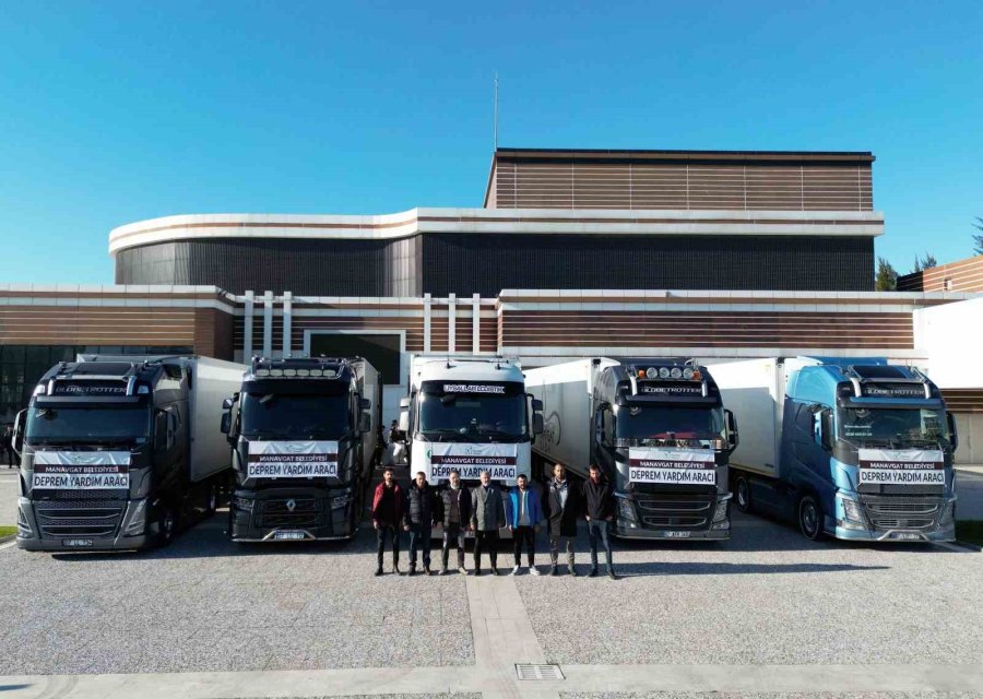 Manavgat’tan Deprem Bölgesine 5 Tırlık Yardım