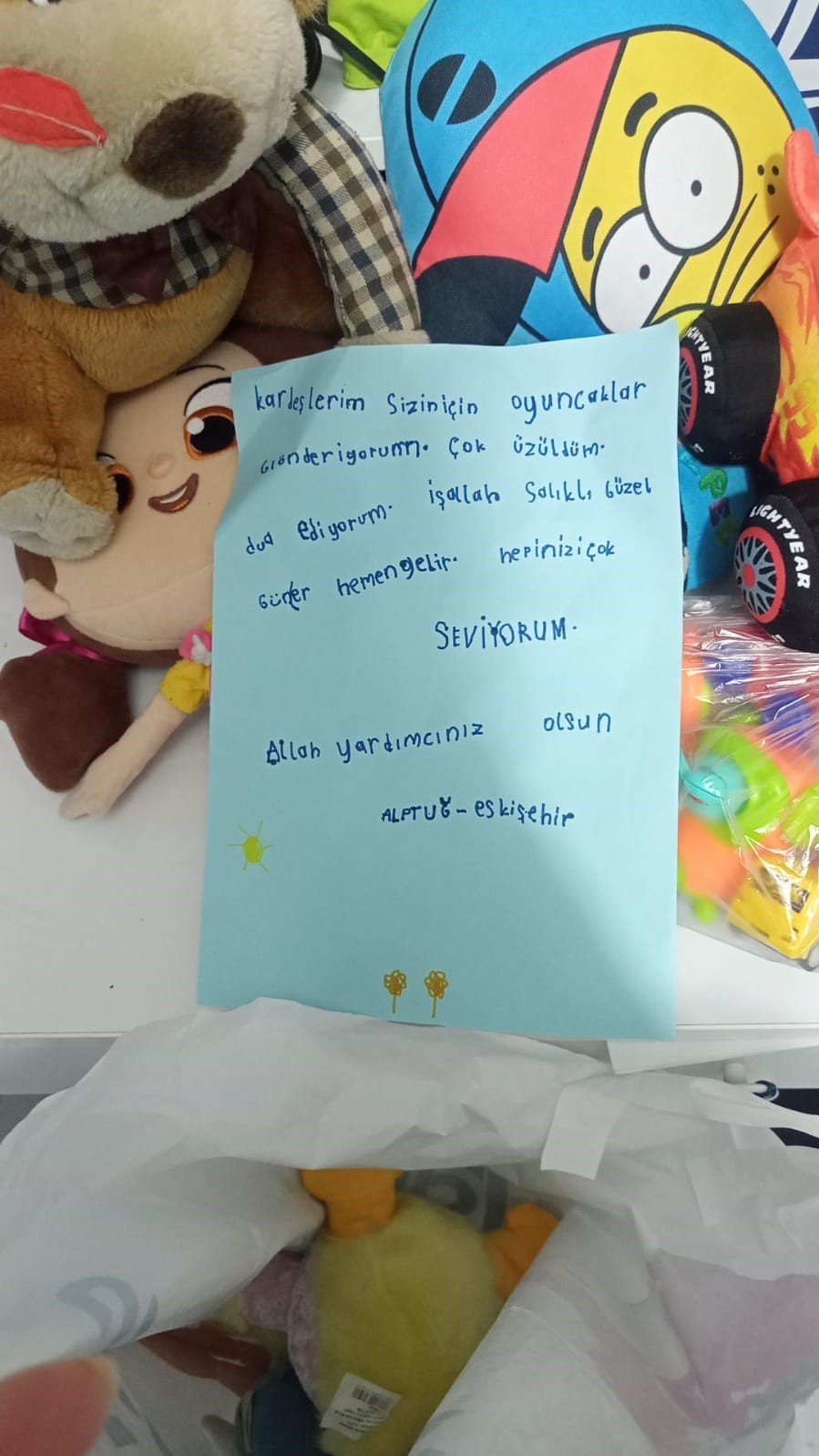 Depremzedelere Miniklerden Mesajlı Destek