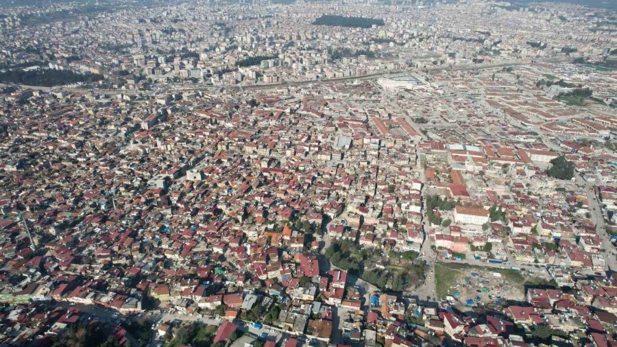 Hatay’da Depremin Bıraktığı Enkaz Havadan Görüntülendi