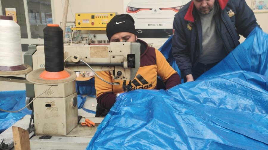 Develi’de Deprem Bölgesi İçin Çadır Üretimine Başladılar