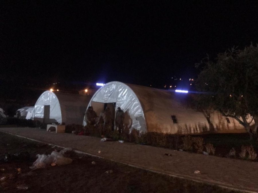 7’nci Komando Tugayı Gaziantep’te Çadır Kurmaya Devam Ediyor