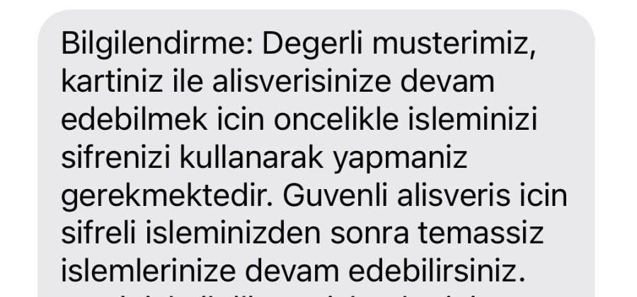 Temassız Ödemeye İlk Kullanımda Şifre Uygulaması