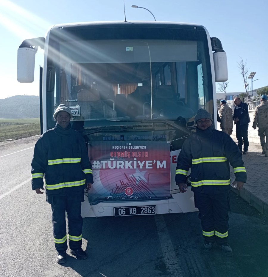 Keçiören Belediyesinden Deprem Bölgesinde Şehir İçi Ulaşım Hizmeti
