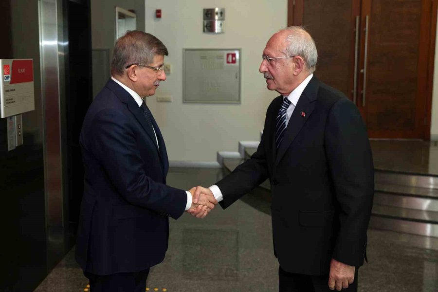 Chp Lideri Kılıçdaroğlu Gelecek Partisi Lideri Ahmet Davutoğlu’nu Ağırladı