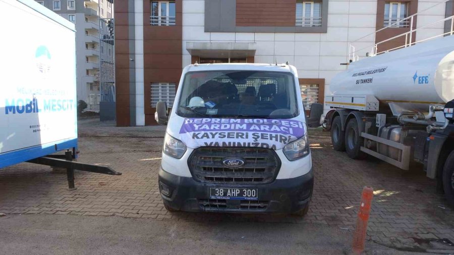 Melikgazi’den Depremzedelere ‘mobil Yardım’