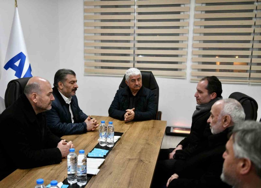 Erbakan, Hatay’da Bakanlar Soylu Ve Koca İle Görüştü