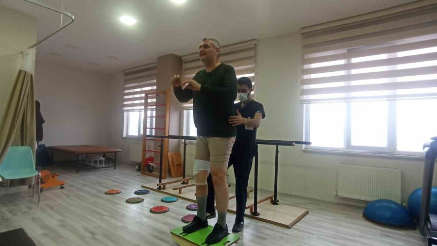 Bir Bacağı Protez Olan Gazinin Yürümesini Bel Fıtığı Da Engelleyemedi